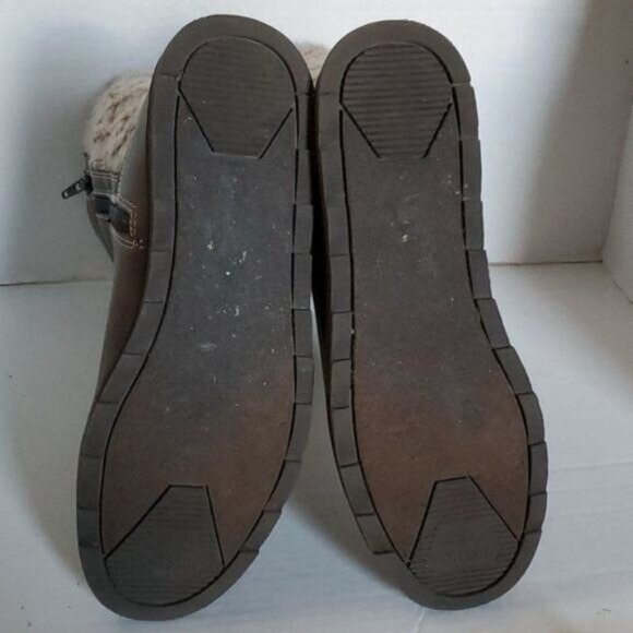 Muk Luks Boots Winter Snow Stacey Sweater Knit ZIP UP Women's WOMAN'S Size 9 - Picture 15 of 16